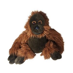 Vintage 1991 K&M International Orangutan Plush Shaggy Brown Monkey 15 Inch